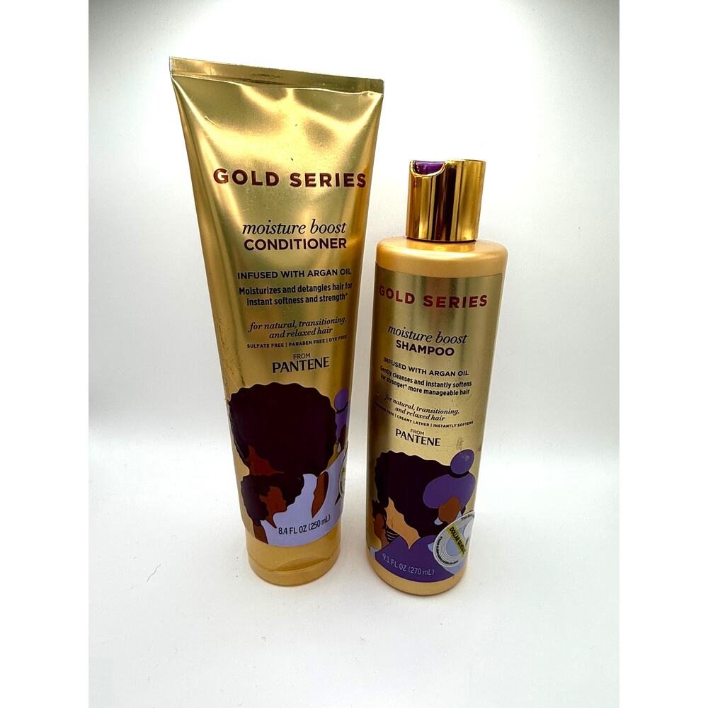 Pantene Gold Series Moisture Boost Shampoo and Conditioner Bundle 270ml/250ml - Picture 2 of 5